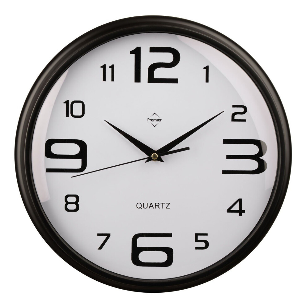 (Black) Contemporary Style Plastic Wall Clock, 5 x 36 cm