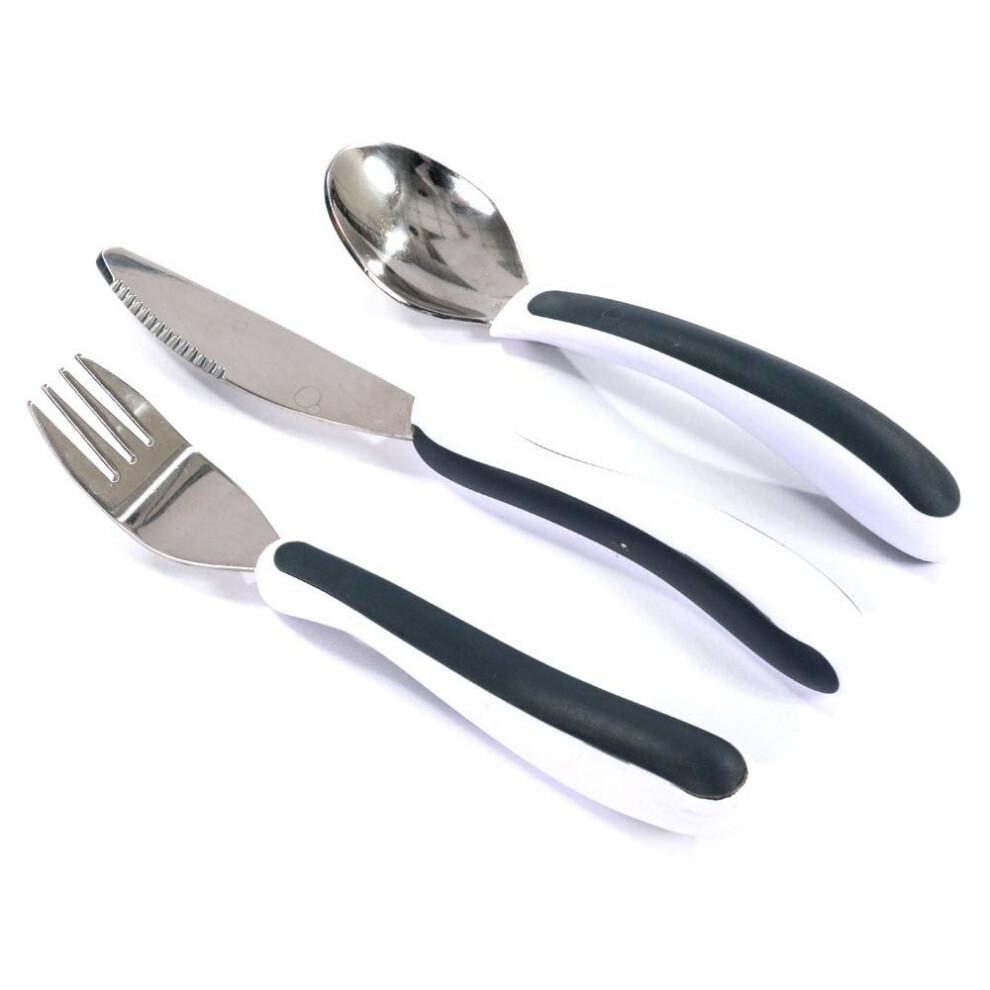 Kura Care Adult Cutlery - Easy Grip Cutlery - Adult Eating Aids Knife Fork Spoon