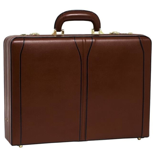 TURNER  Brown Leather Expandable Attache Case