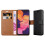 (Black) For Galaxy A10 Leather Wallet Flip Back Case Cover 5