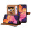 (Black) For Galaxy A10 Leather Wallet Flip Back Case Cover 3