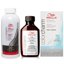 (T18 & Developer) Wella Colour Charm T18 Lightest Ash Blonde Toner