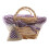Premier Housewares Multi-purpose Willow Basket, Small Rectangle, Purple Gingham Lining 2