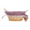 Premier Housewares Multi-purpose Round Willow Basket, Purple Gingham Lining 2