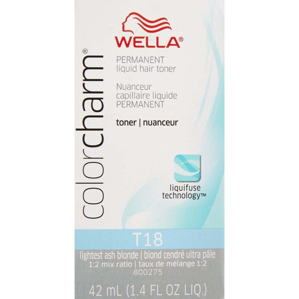 (T18 Only) Wella Colour Charm T18 Lightest Ash Blonde Toner