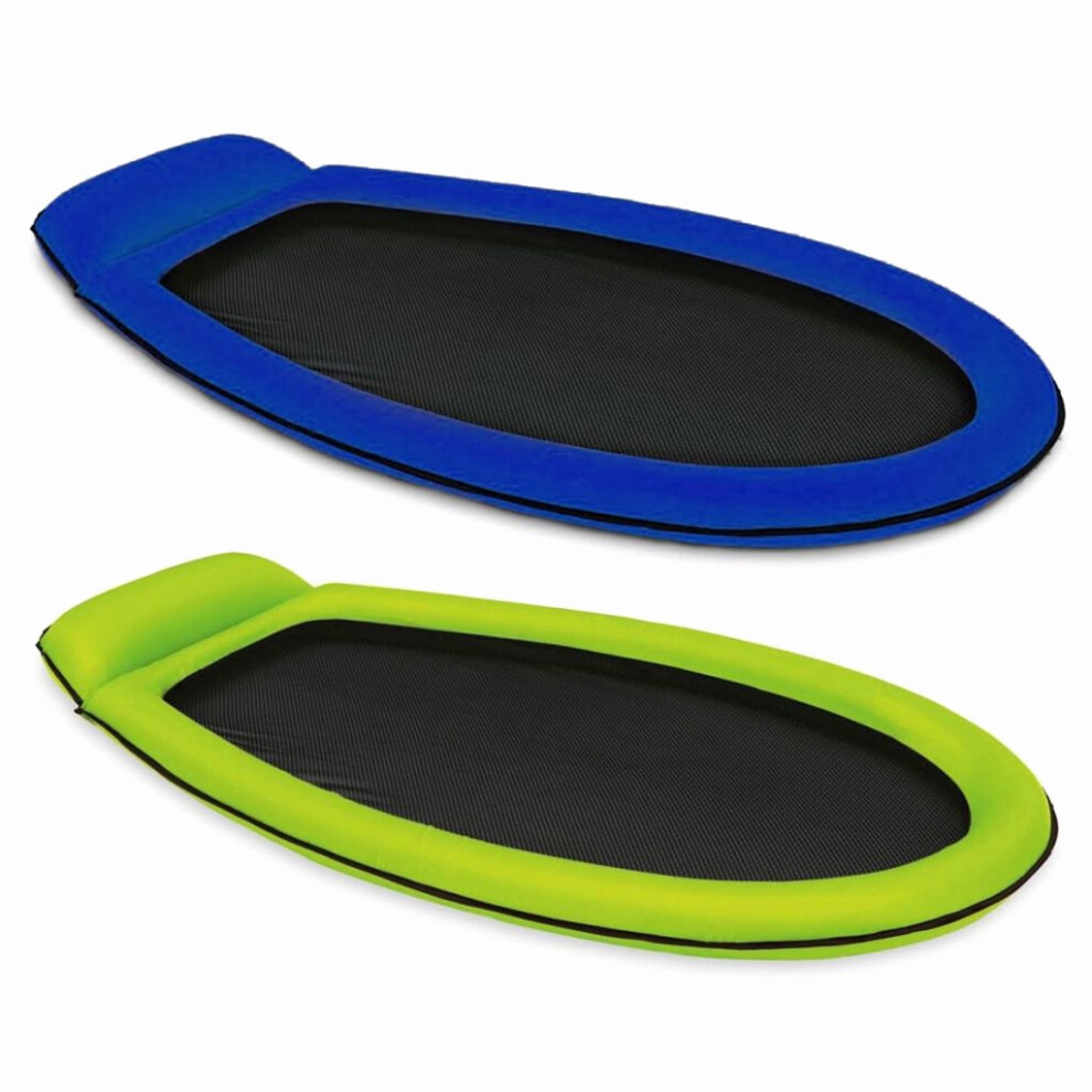 INTEX Swimming Pool Float Mesh Bottom Recliner Inflatable Lounger with Pillow