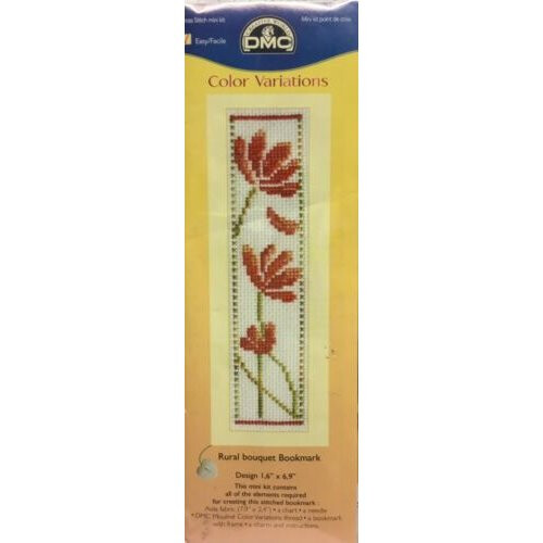 DMC Rural Bouquet Bookmark Cross Stitch Kit - DMC