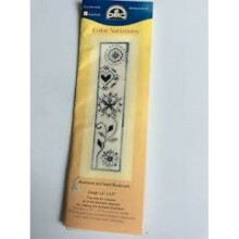 Anemone And Heart Bookmark Cross Stitch Kit - DMC