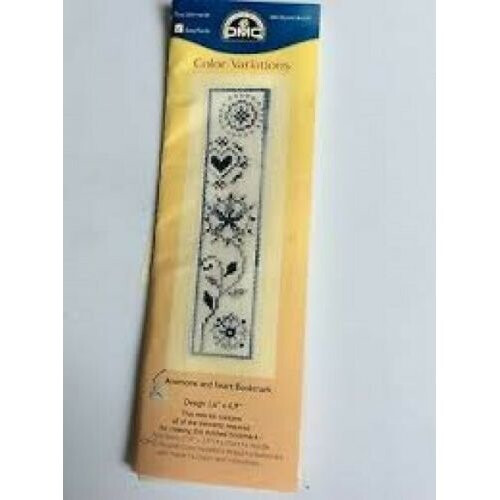 DMC Anemone And Heart Bookmark Cross Stitch Kit - DMC