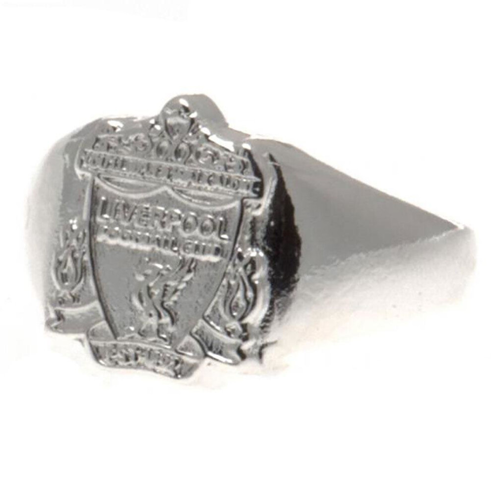 Liverpool FC Silver Plated Small Crest Ring