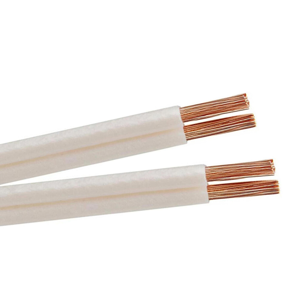 (30m Pack) QED Micro Speaker Cable - White