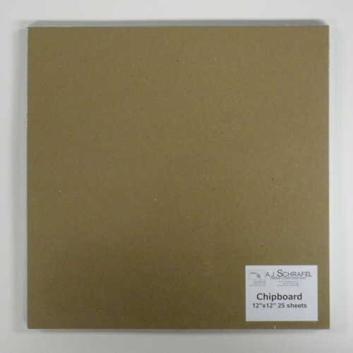 SPC Light Chipboard Sheets 12 x 12 Inches 25 per Package Tan Chip 12 12
