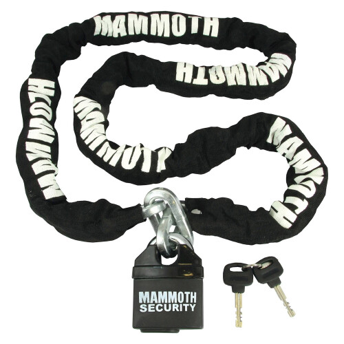 Mammoth 1.8 Meter Lock and 10mm Chain with Closed Shackle Lock