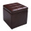 Goplus Faux Leather Ottoman Pouffe Storage Toy Box Foot Stool Brown 1