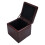 Goplus Faux Leather Ottoman Pouffe Storage Toy Box Foot Stool Brown 3