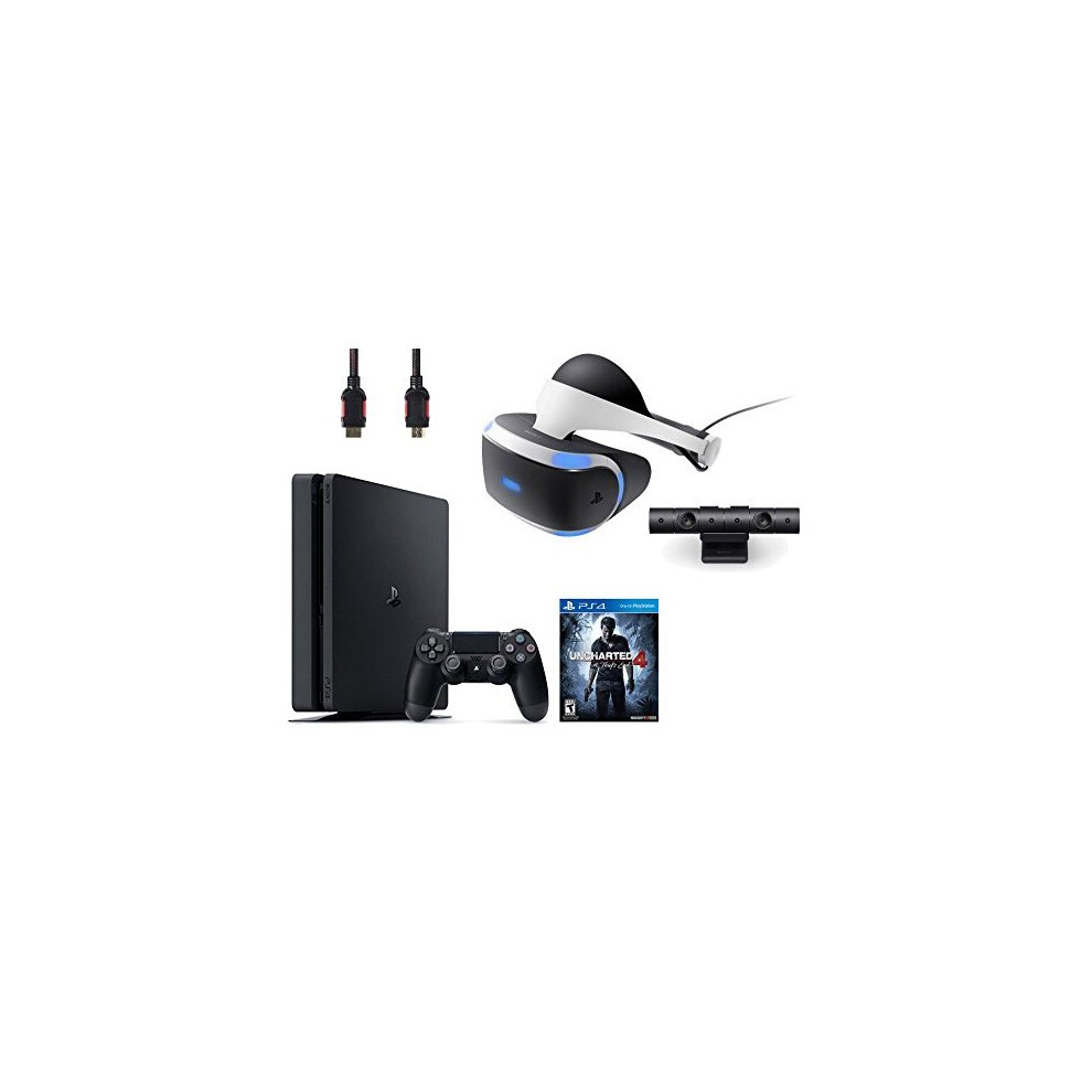 PlayStation VR Bundle 4 ItemsVR Headset Playstation Camera PlayStation 4 Sm 500GB Console Uncharted 4