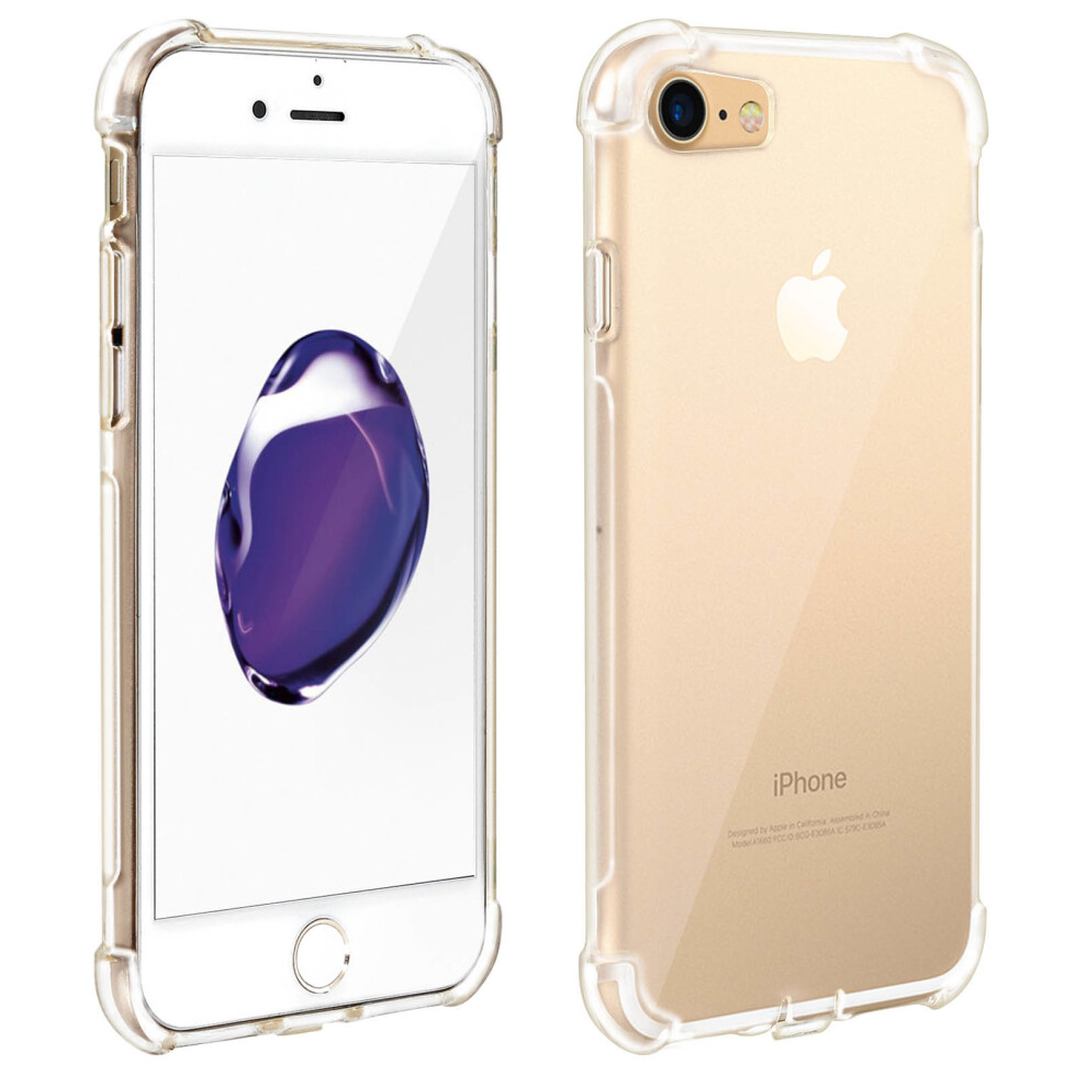 Apple Iphone 7 / 8 Case Enforced Angles Silicone Skin - Transparent Clear 3614260022923
