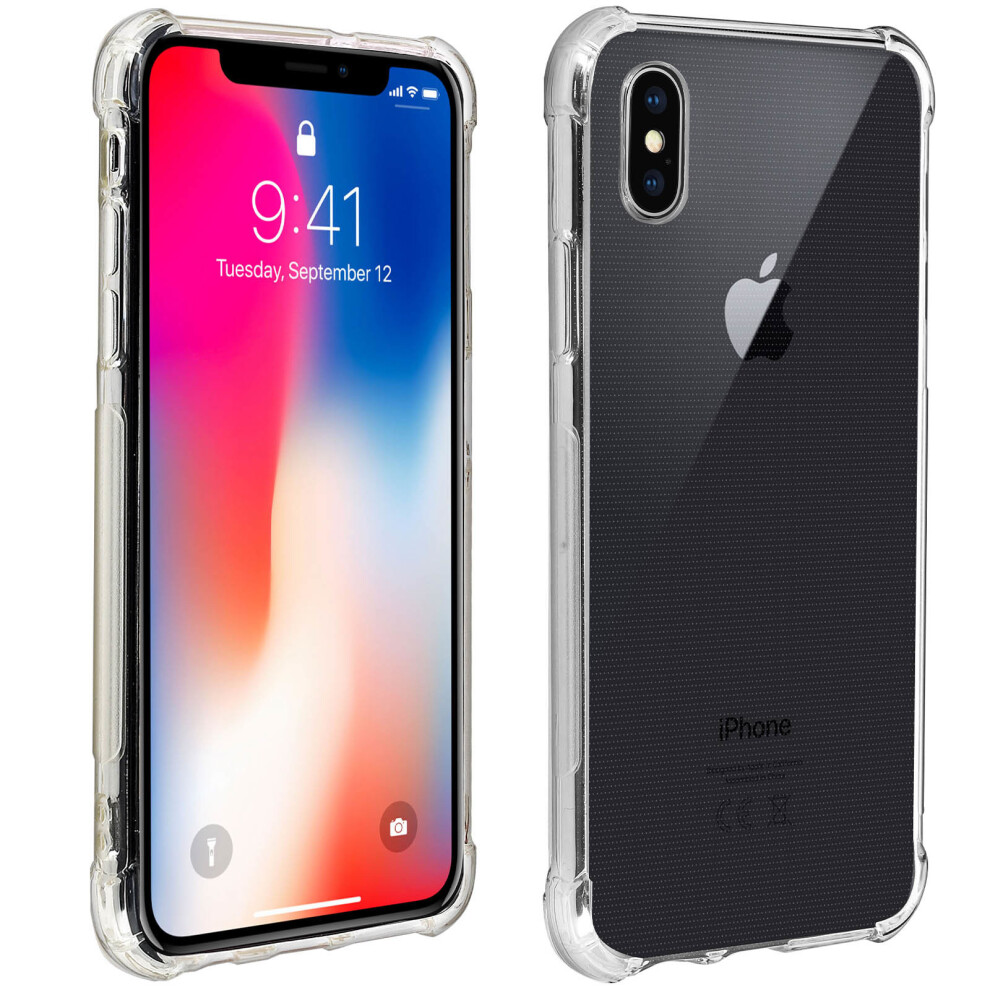Apple Iphone X / Xs Case Enforced Angles Silicone Skin - Transparent Clear 3614260022985