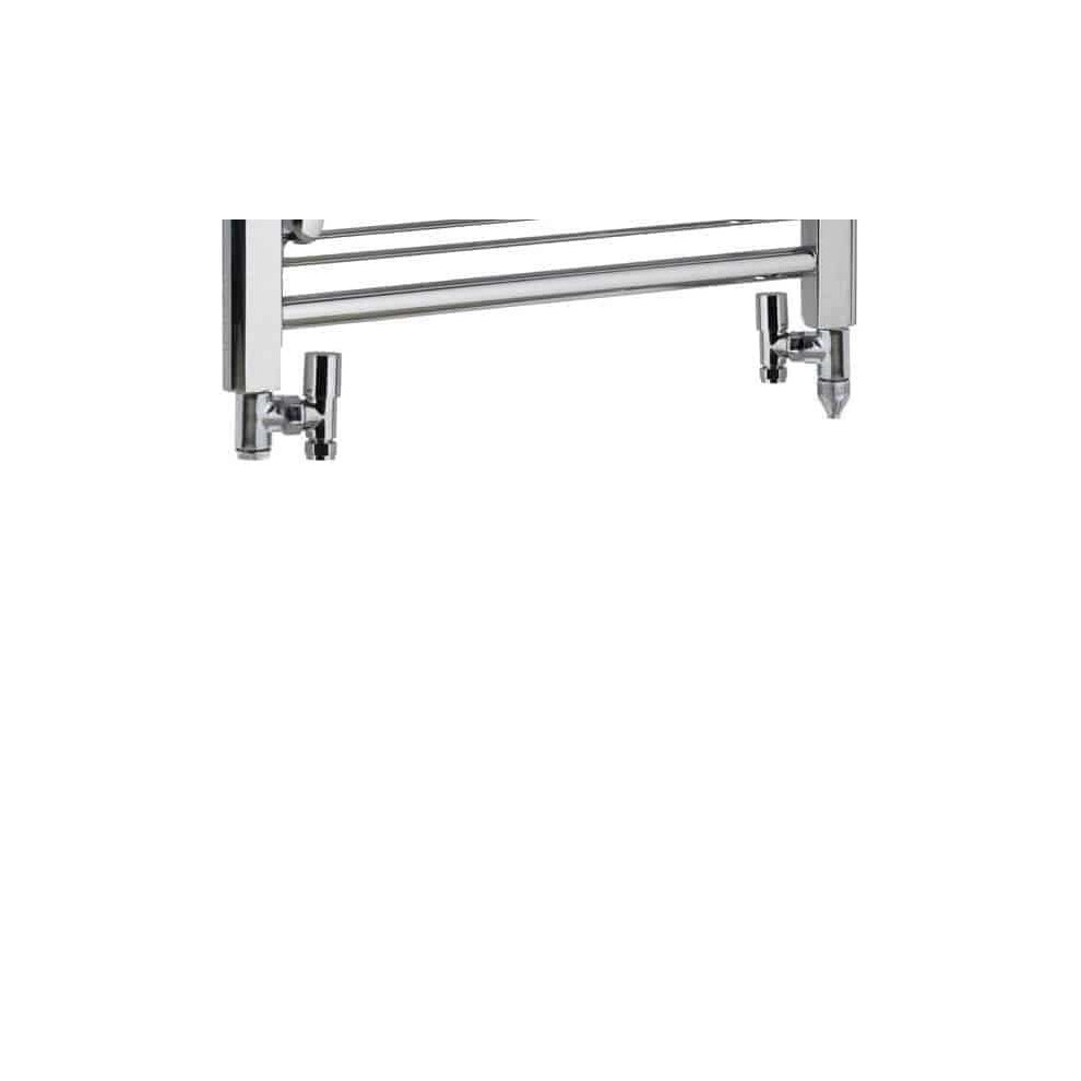 (600W) Dual Fuel Kit A For Towel Warmers: Ptc Heating Element & Chrome Round Valves 5056046201722