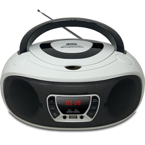 Grouptronics GTCDR501 BoomBox CD Player With Remote Control, Radio