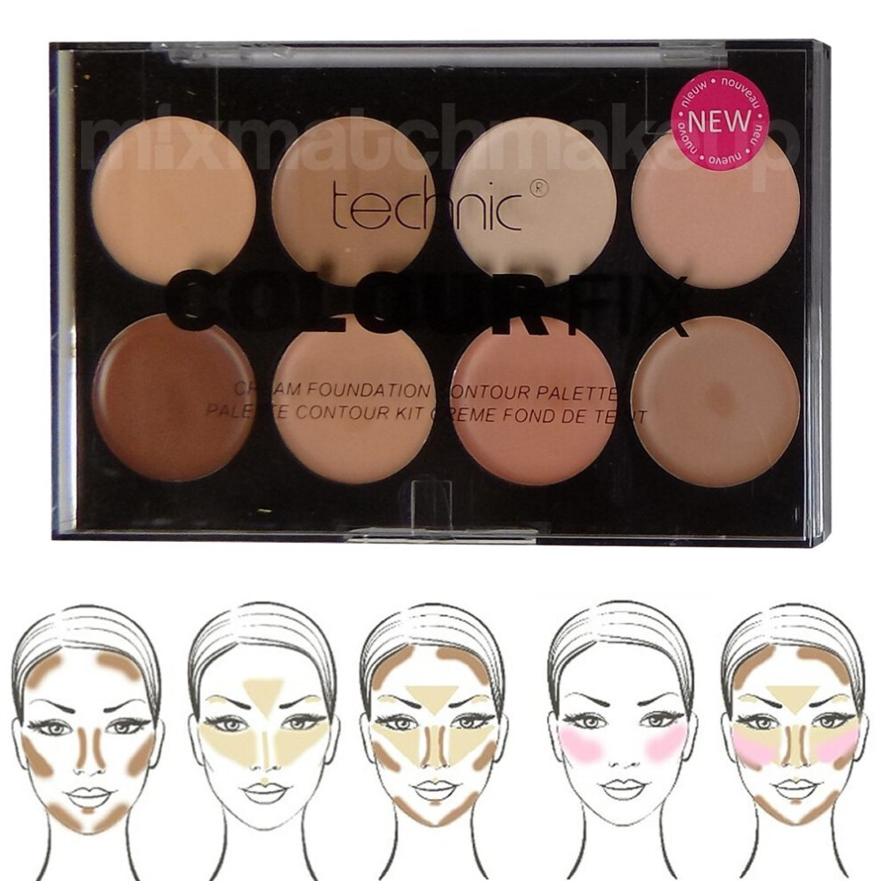 Technic Colour Fix Cream Foundation Contour Palette