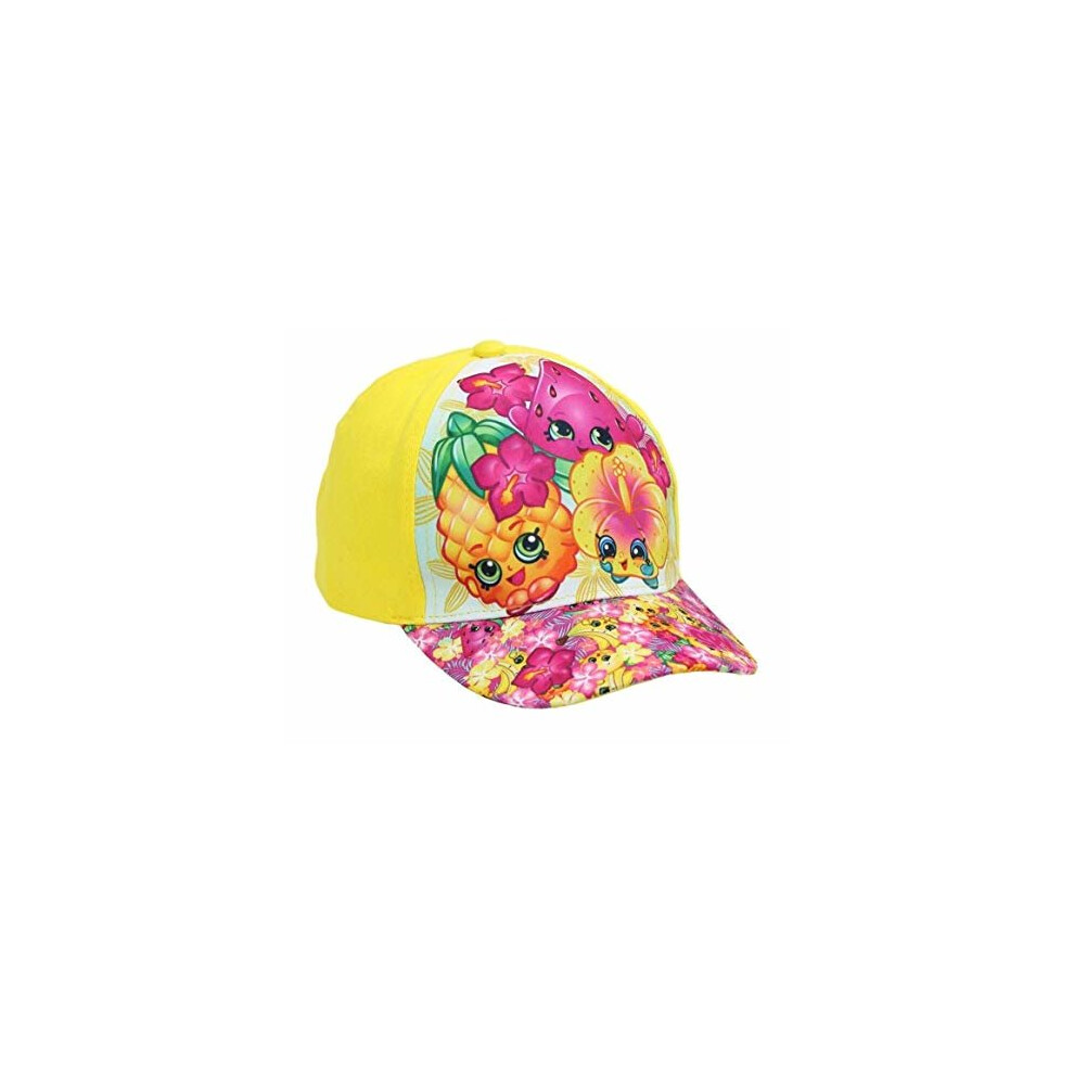 ((54cm, Yellow)) Girls Children Shopkins Summer Baseball Cap Hat