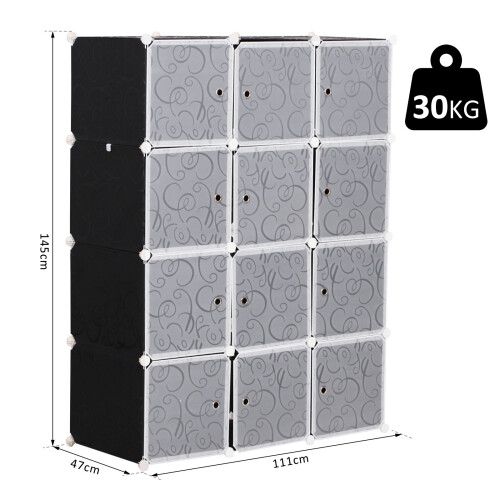 Homcom HOMCOM DIY Interlocking Plastic Modular Wardrobe 1