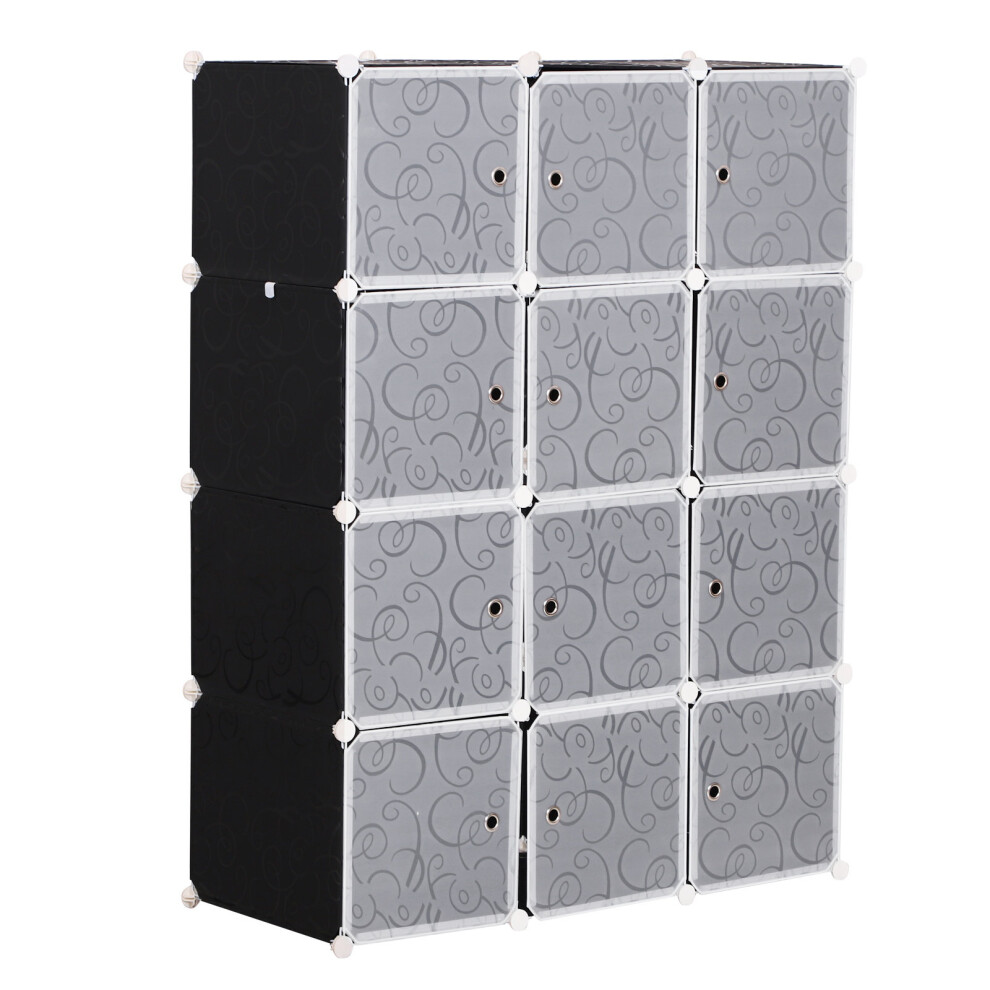 Homcom Diy Interlocking Plastic Modular Wardrobe