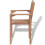 VidaXL vidaXL 2x Solid Teak Outdoor Garden Stackable Chairs Dining Stacking Seats 4