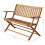 VidaXL vidaXL Foldable Garden Bench | 120cm Acacia Garden Bench 4