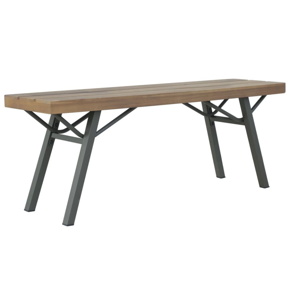 vidaXL Solid Acacia Wood Garden Bench 120x31x45cm Outdoor Park Furniture Seat