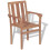 VidaXL vidaXL 2x Solid Teak Outdoor Garden Stackable Chairs Dining Stacking Seats 2