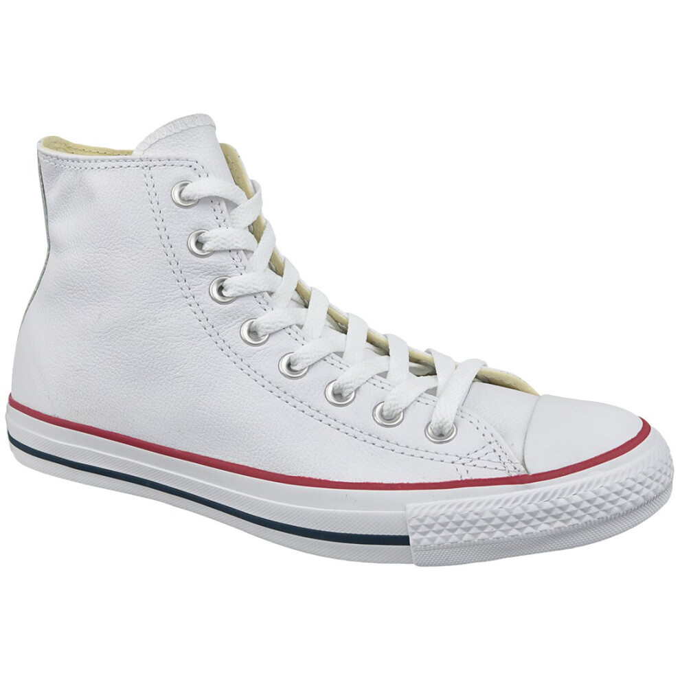 (4) Converse Chuck Taylor All Star Hi Leather 132169C Mens White plimsolls