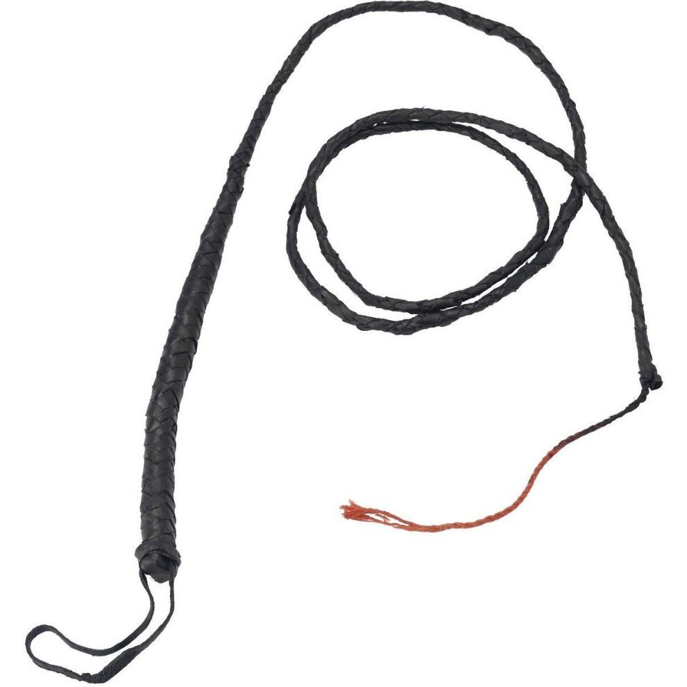 Smiffy's 72" Black Long Bull Whip - Fancy Dress Accessory Ringmaster Cowboy - Whip Bull Long Black Fancy Dress Accessory Ringmaster Cowboy