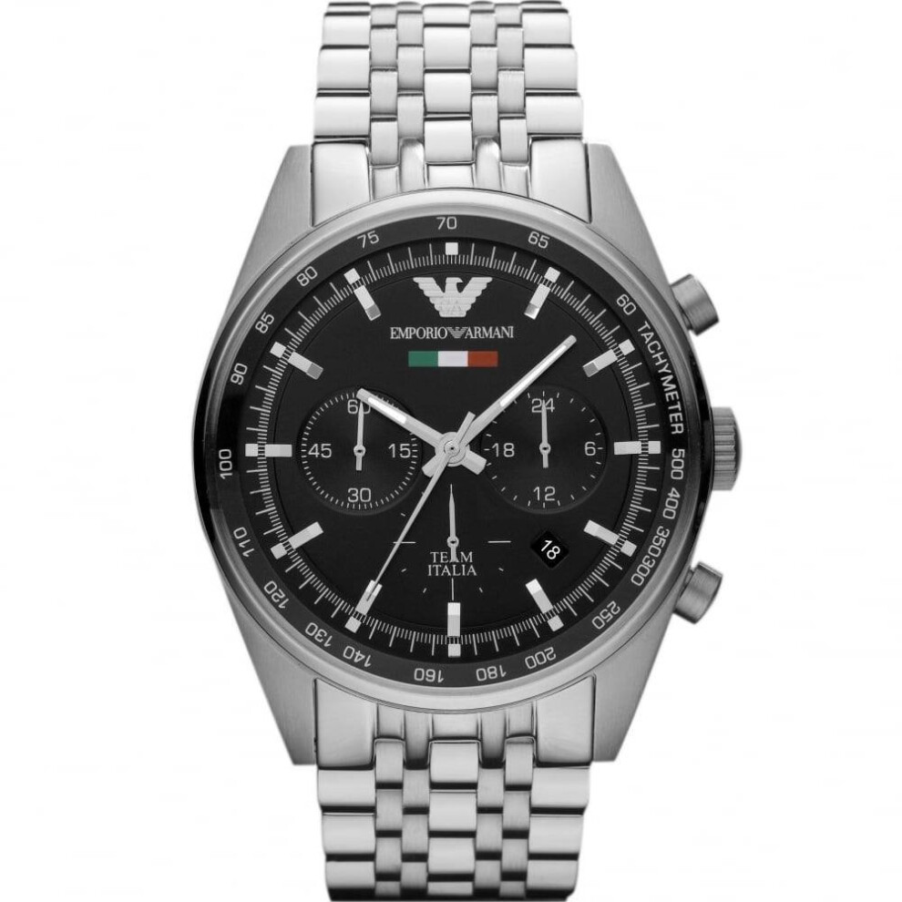 Armani Emporio Ar5983 Chronograph Watch - Sophisticated Timepiece Black