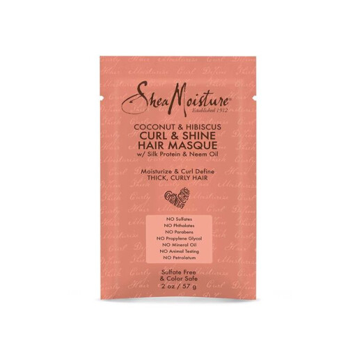 Shea Moisture M?scara para o Cabelo com Coco e Hibisco para Cachos e Brilho Shea Moisture Satchet 57g