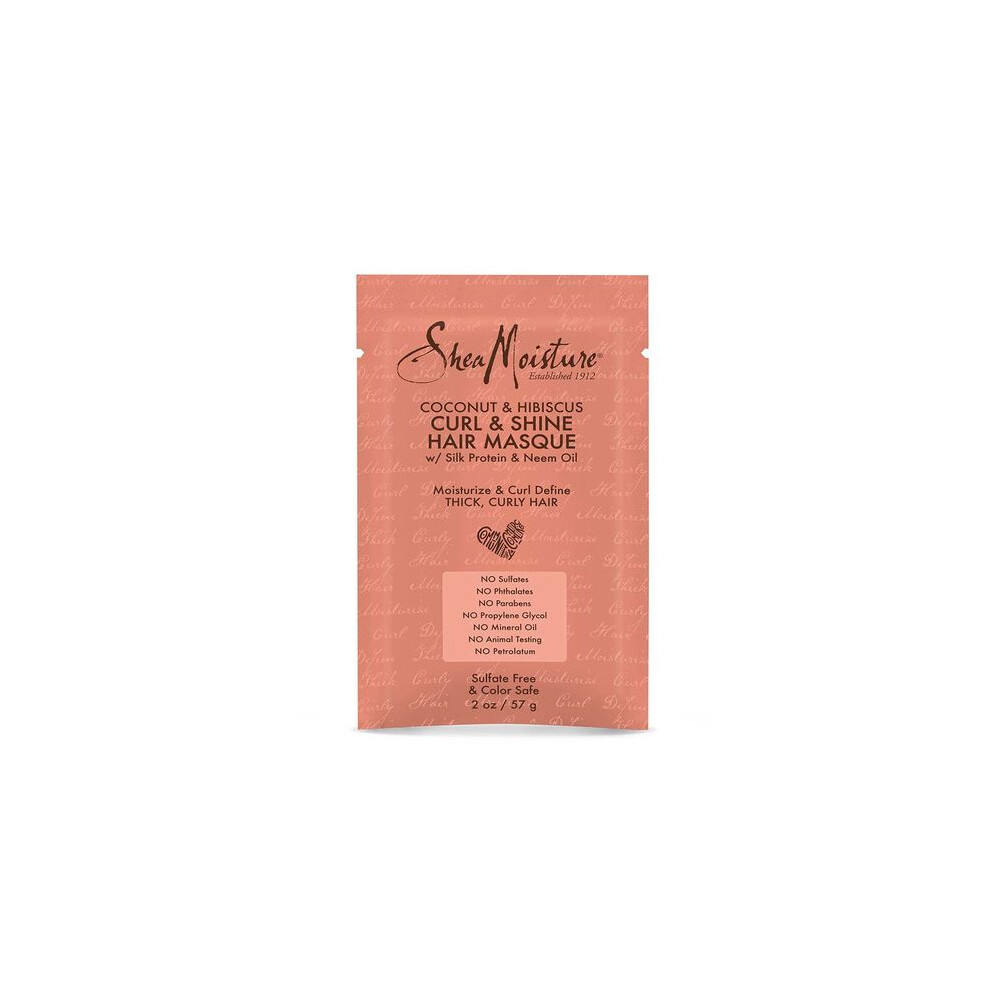 Shea Moisture Coconut & Hibiscus Curl & Shine Hair Masque Satchet 57g