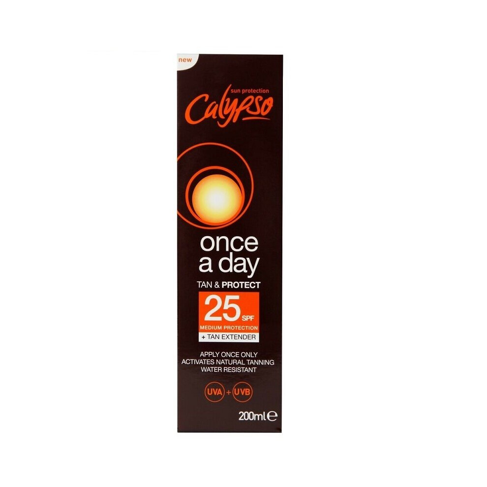 Calypso Once A Day Tan & Protect SPF25 + Tan Extender 200ml