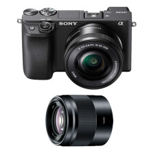 Sony A6400 Black Kit Sel 16-50Mm F3.5-5.6 Oss Zwart +Sel 50Mm F1.8 Oss