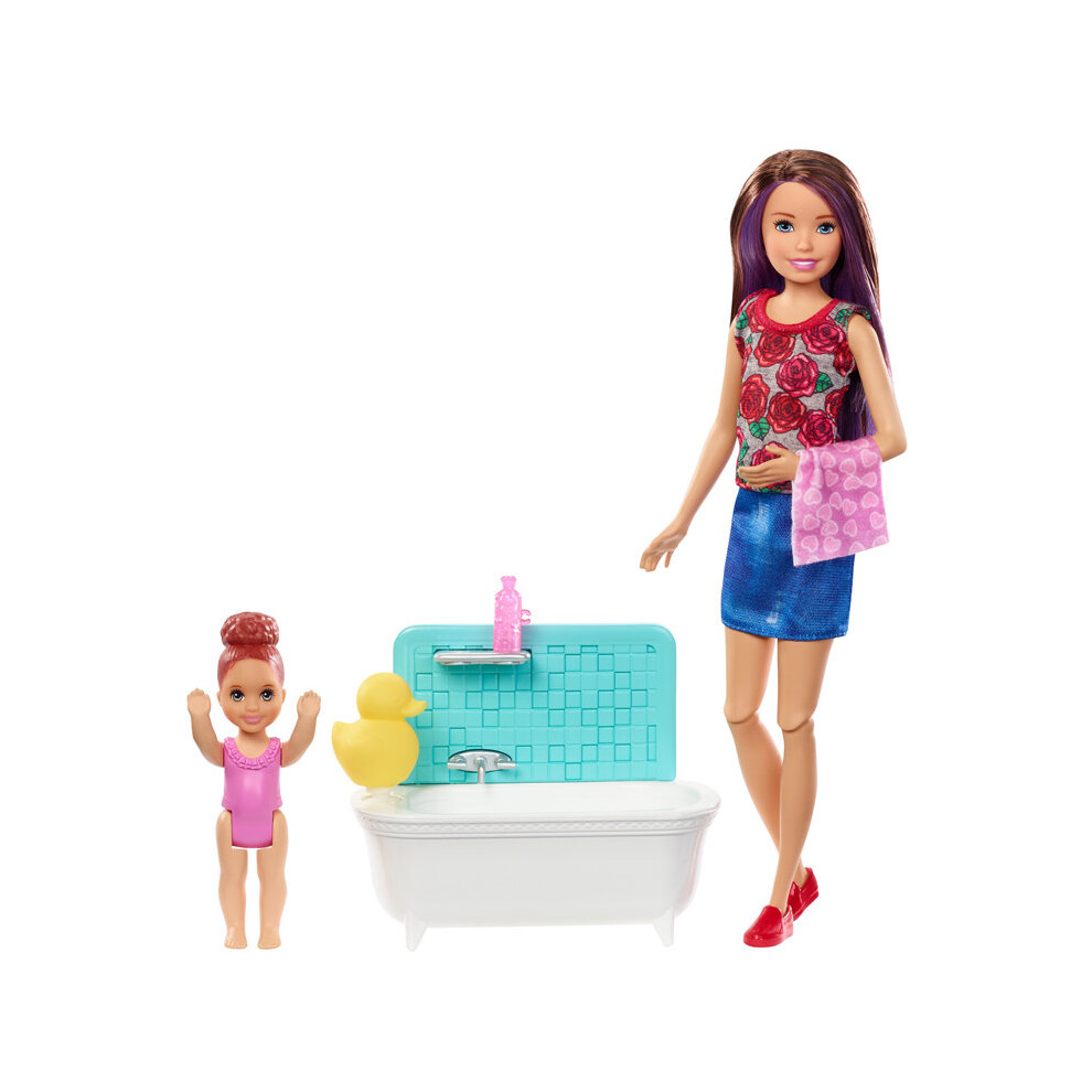 Barbie Skipper Babysitters Baby Bathtime Playset ¦ Kid's Doll Toy ¦ 3Y+