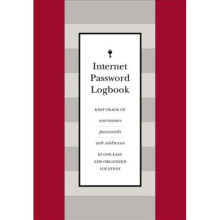 Internet Password Logbook (Red Leatherette)