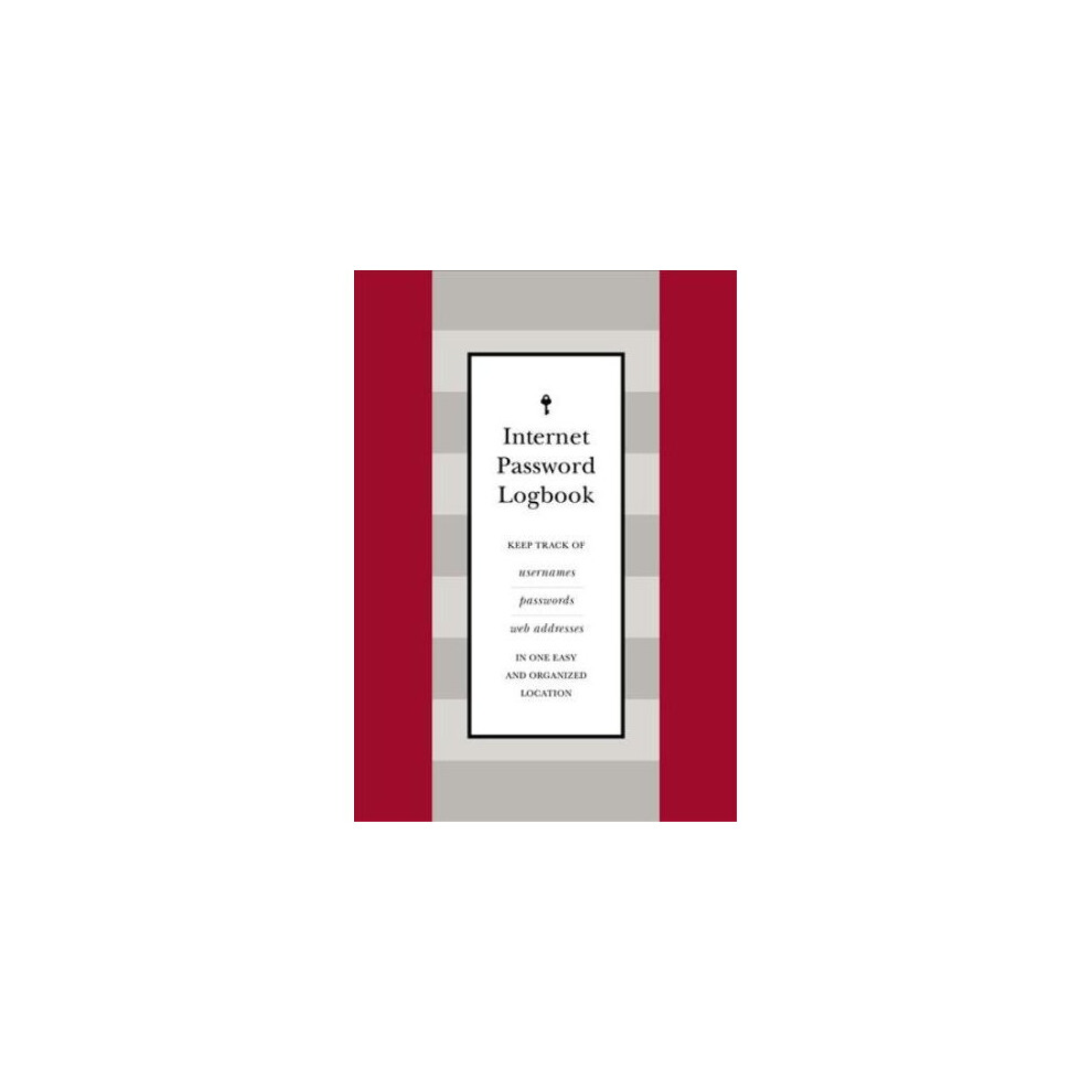 Red Internet Password Logbook ( Leatherette)