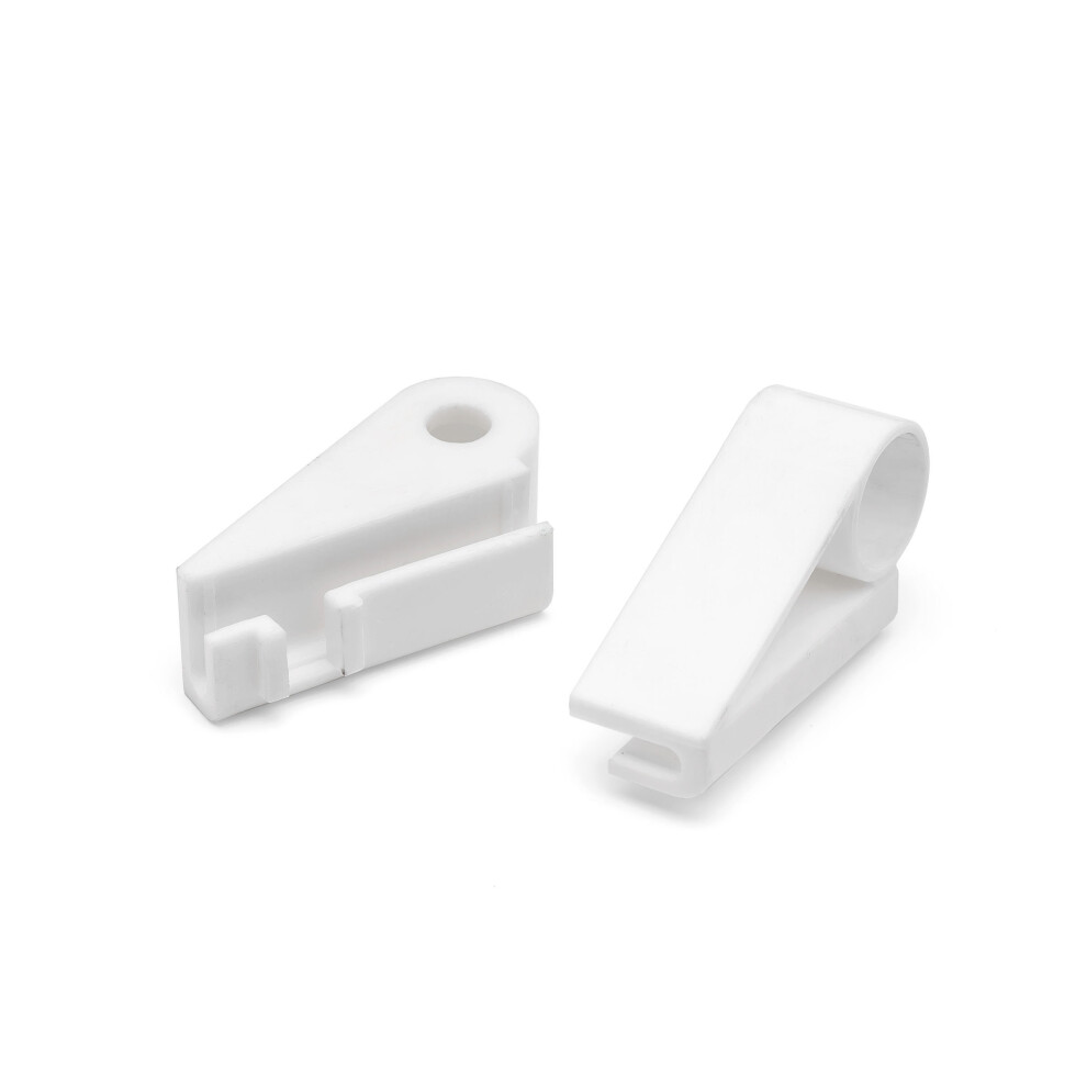 (White) Set of 2 Shower Door Guides White or Grey SP9