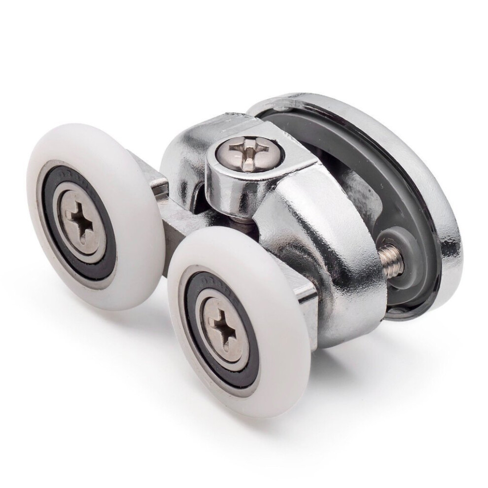 (23Mm) 2 X Double Top Butterfly Shower Door Rollers/Runners 23Mm Or 25Mm Wheel Dia L077-1 5060363612543