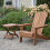 Plant Theatre Adirondack Outdoor Garden Folding Acacia Hardwood Chair with an Oiled Hand Finished 3