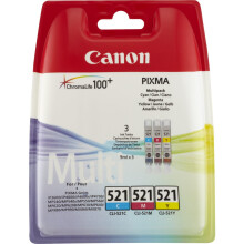 CANON 3-pack inktcartridges CLI-521 Cyan/Magenta/Geel