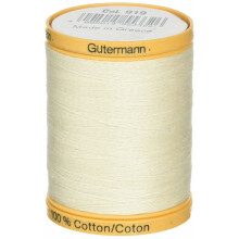 Gutermann 876 Yard Natural Cotton Thread Solids - Egg White