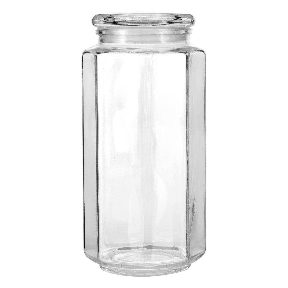 Old Fashioned Storage Jars Hexagonal Glass Storage Jar - 1300ml