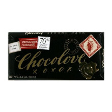 Chocolove, Stark Mörk Choklad, 70% Kakao, 3,2 oz (90 g)