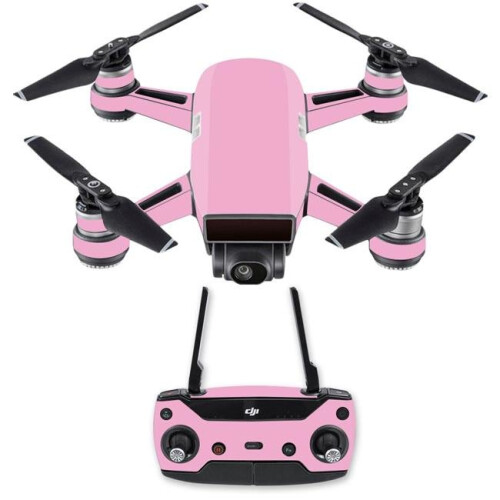 Mightyskins DJSPCMB-Solid Pink Skin Decal for DJI Spark Mini Drone Combo Sticker - Solid Pink